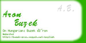 aron buzek business card